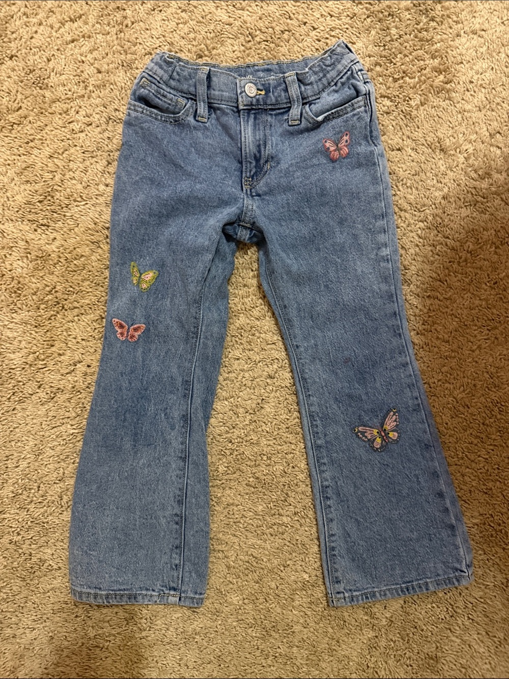 Old Navy Denim Jeans with Colorful Butterfly Patches